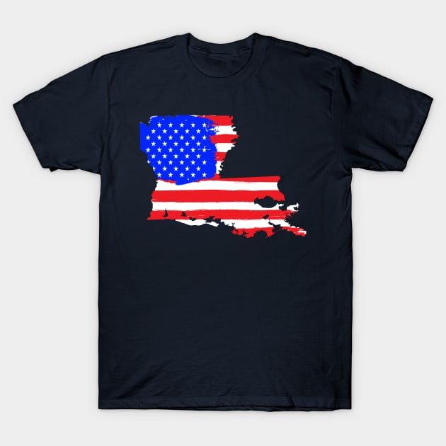 USA Louisiana T-Shirt by Gsweathers